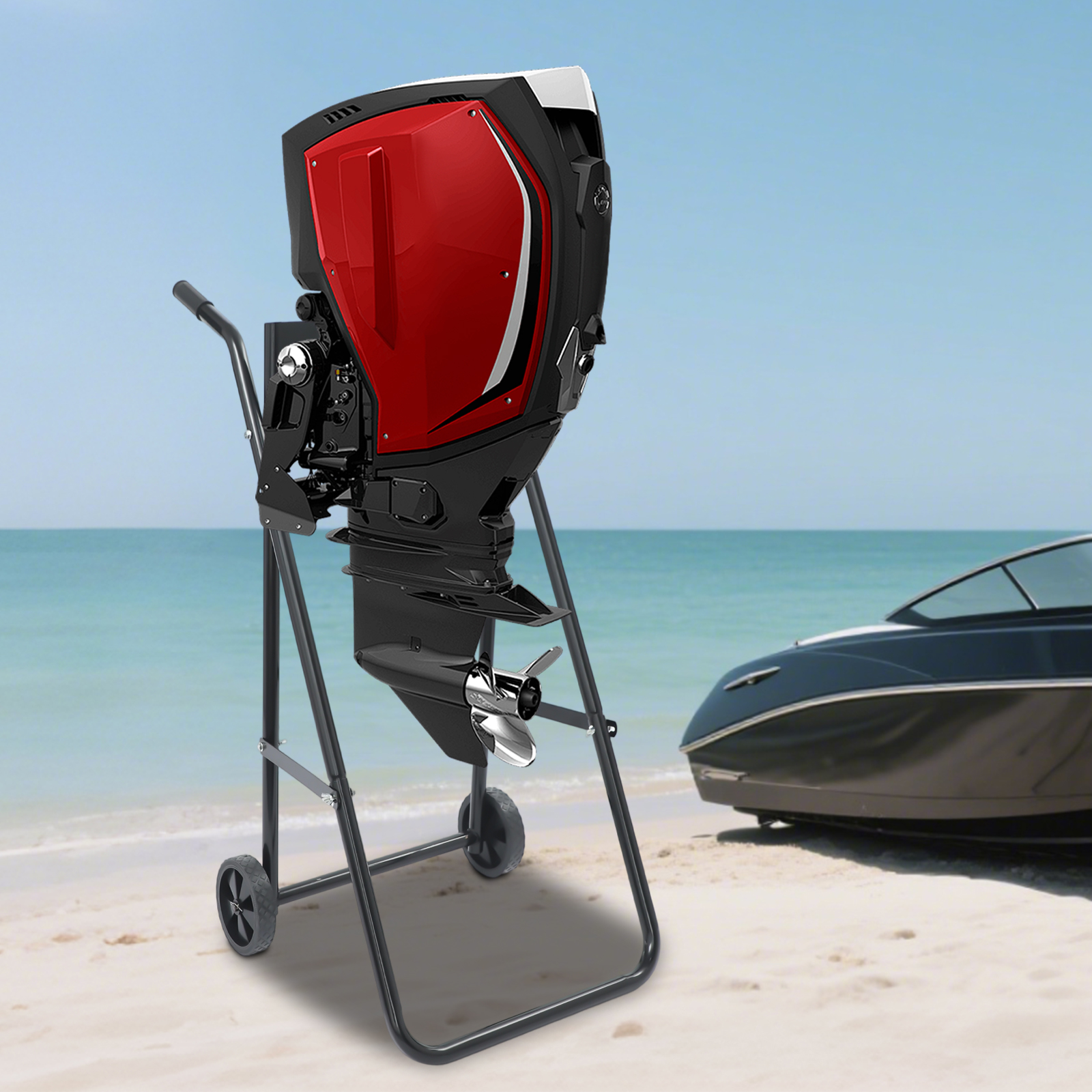 Engine Stand Heavy Duty - Folding Outboard Boat Motor Cart, Heavy