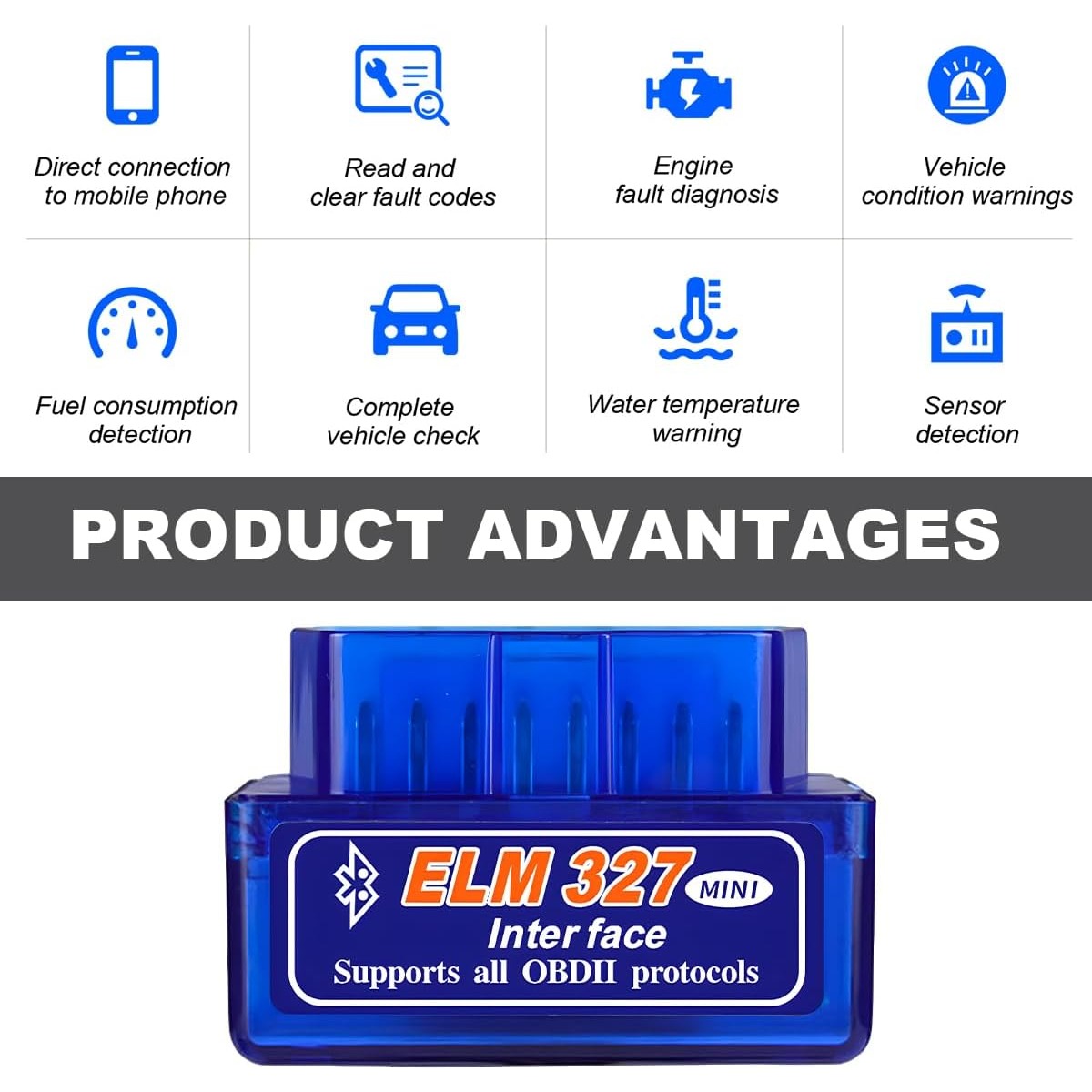 Car Diagnostic Tool - Mini ELM327 OBDII Code Reader Automotive