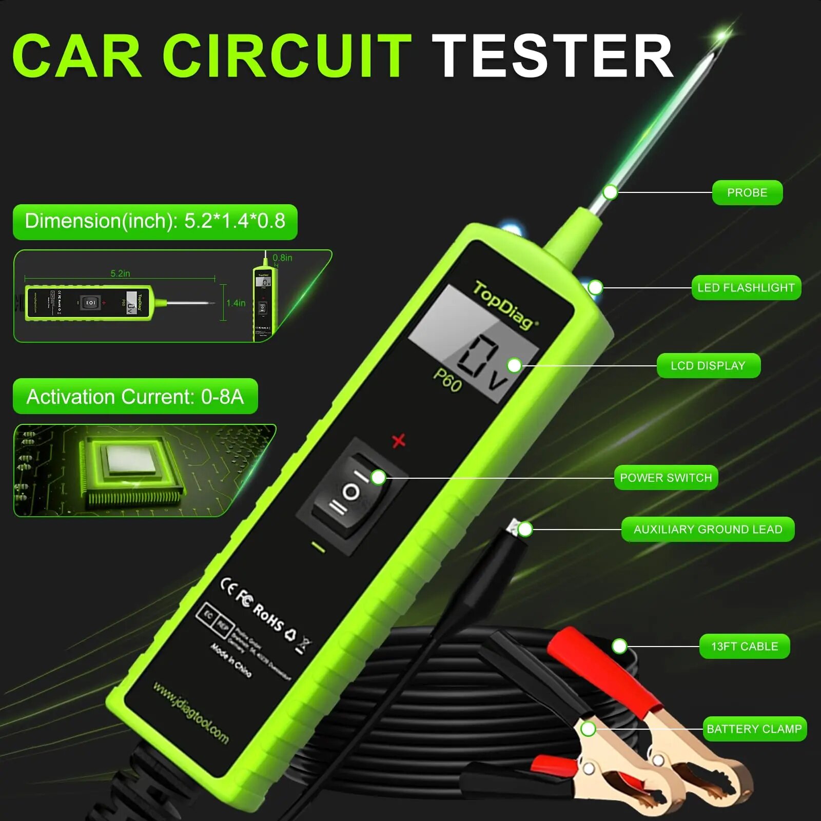 Jdiag P60 Automotive Power Cir - Car Diagnostic Tool recensie en prijs