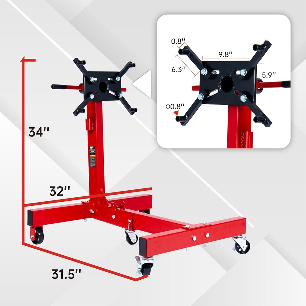 Heavy-Duty 1500 lbs Capacity C - Engine Stand Heavy Duty recensie en prijs